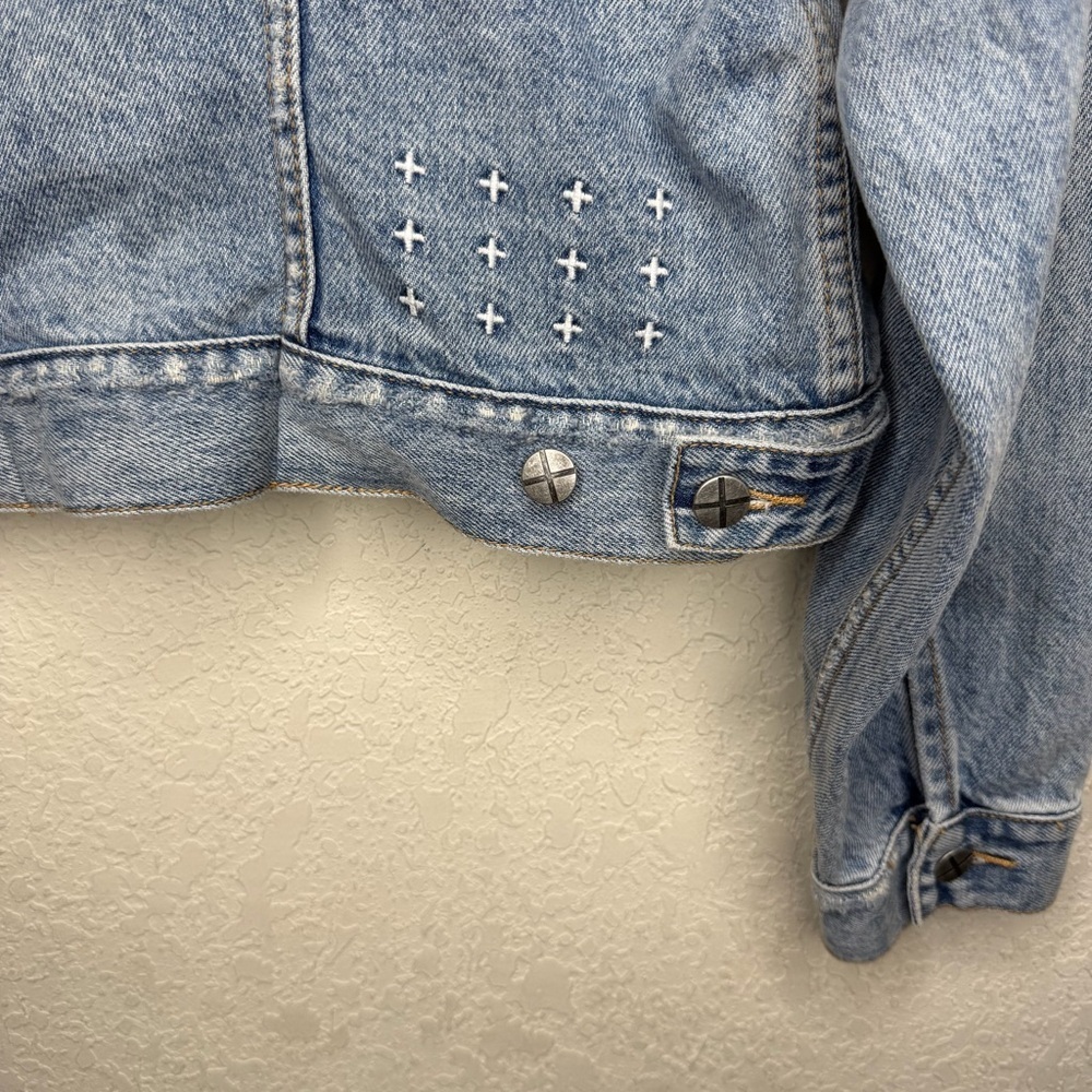 KSUBI Justify Denim Trucker Jacket in Karma Flash - Picture 9 of 14